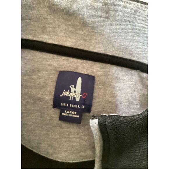 Johnnie O Sz L 1/4 Zip Pull Over Black Cotton Blend Stretch Wilson Cup 2022 Golf - Picture 8 of 12